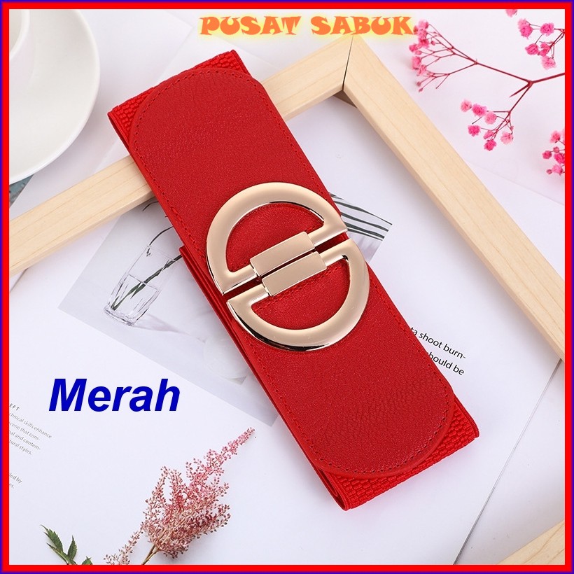 Sabuk Obi Karet Belt Ikat Pinggang Wanita Fashion Gesper Cewek Oby Korea Polos Murah Aksesoris