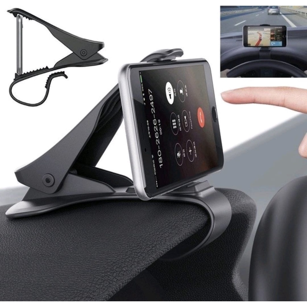 Penjepit Handphone Otomatis Dashboard Di Mobil Dashboard Stand Handphone original-Car Phone Holder Mobil Jepit 360 Drajat-Penyangga Handphone Stand Car Mount-Dudukan Hp-Holder Universal All Smartphone Android Ios Tatakan GPS Car 360°