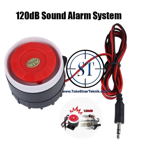 Sirene Alarm 12V High Decibel Active Horn Buzzer Siren Security Safety Sirene Keamanan 120Db Bahaya Mobil Motor Dc3-12v