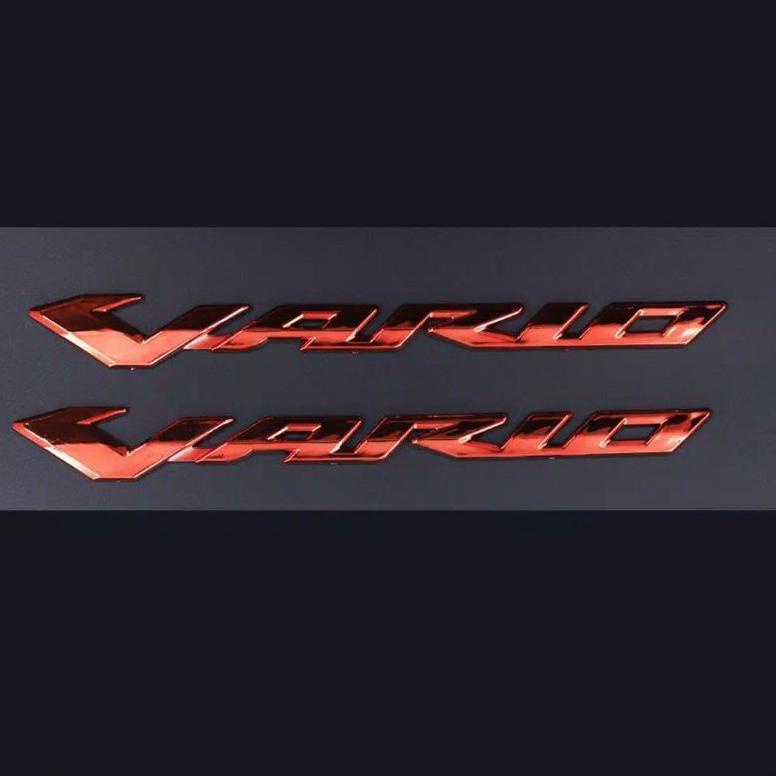 (SEPASANG)Emblem Vario Timbul 125/150, Emblem Vario satu set timbul [IT. 8637]