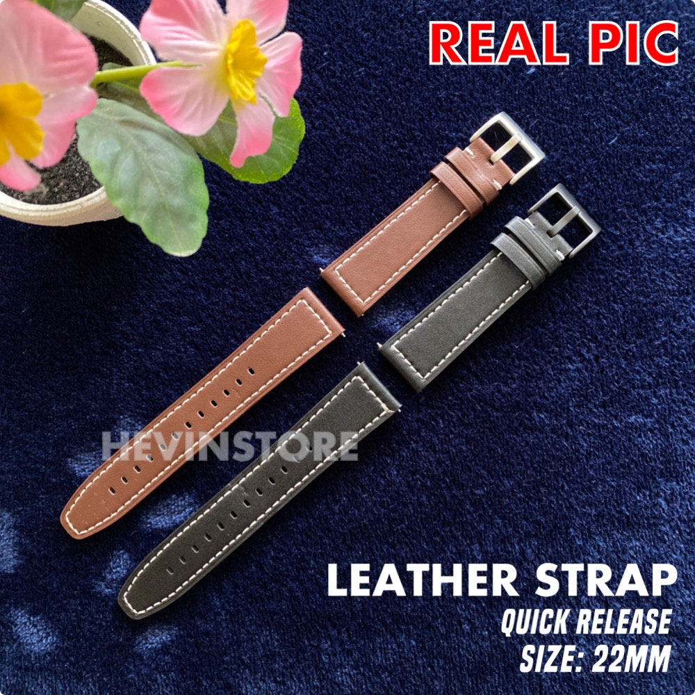 Leather Strap 22mm Quick Release Strap Watch Premium Quality