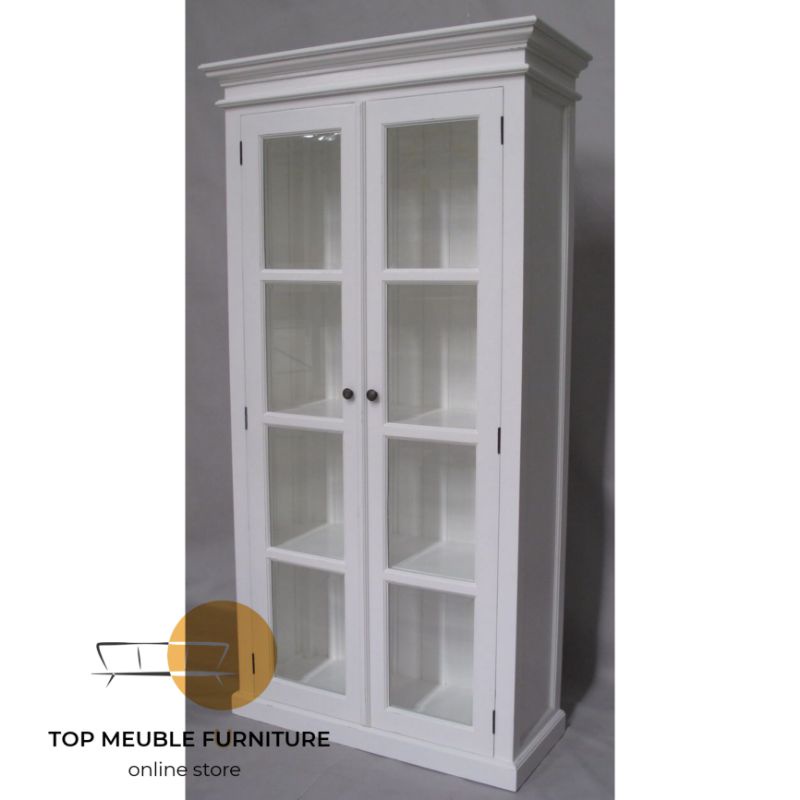 Lemari kaca white - lemari display