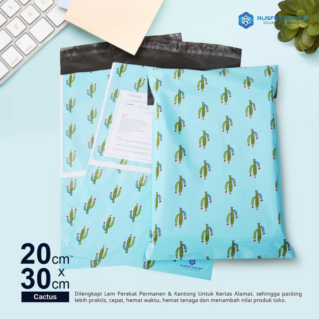 

AMPLOP PLASTIK POLYMAILER TINNY CACTUS 20cm X 30cm (ADA KANTONG ALAMAT)