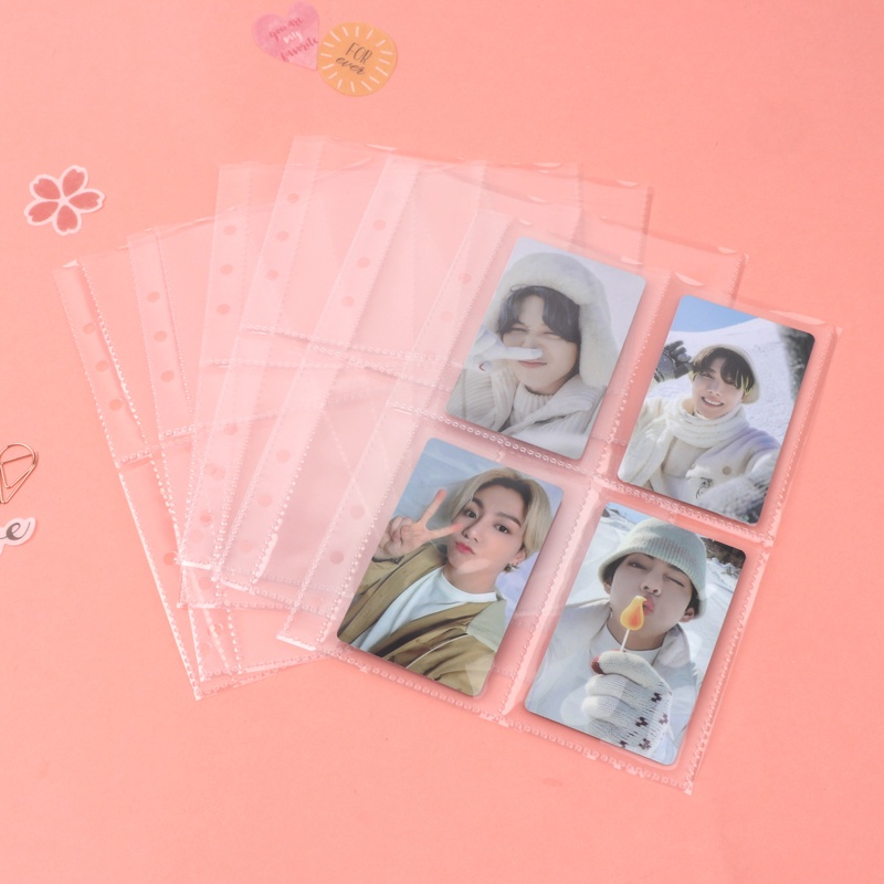 [A5 Sleeves]10 /20pcs Standard Album Foto Transparan Sleeves Refill Universal A5 Inner Sleeves idol Photocards Penyimpanan PC Daun Longgar 6lubang