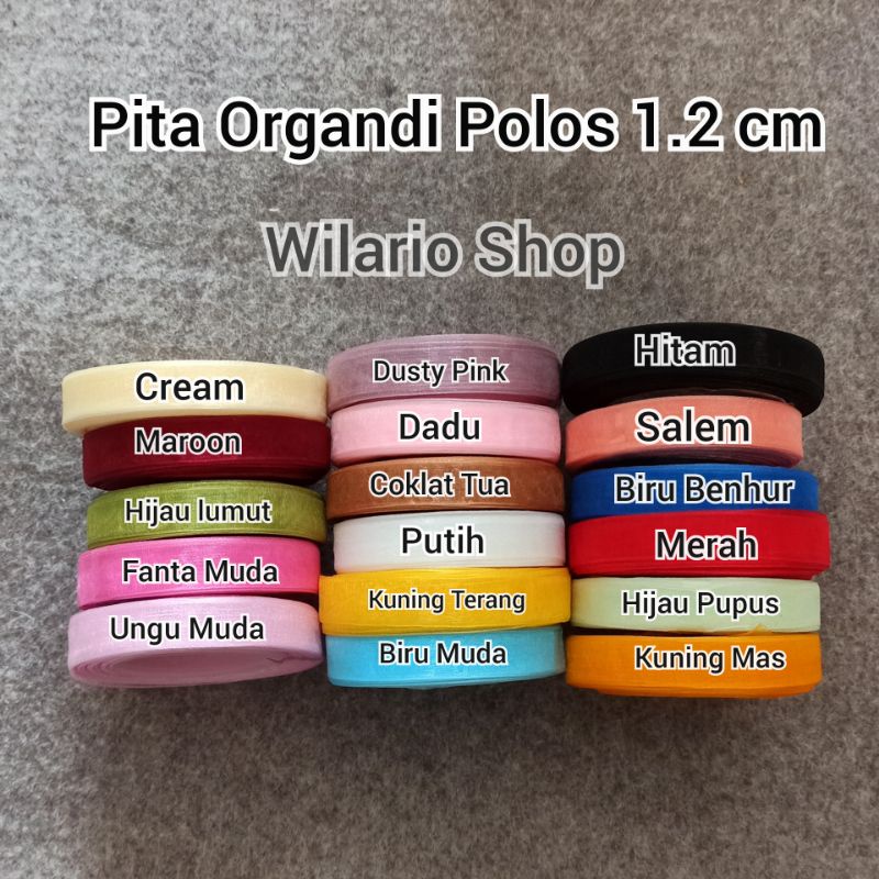 

1 ROLL Pita Organdi 1,2 Cm | Pita Organza Organdi 1/2 Inch (1.2 cm)