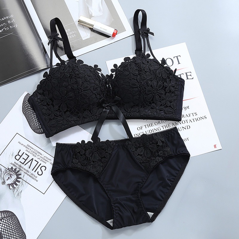 ANGELA PREMIUM JAPAN Bra BH Push Up Set Tanpa Kawat Celana Dalam Wanita Bikini Sport Beha Lingerie Korea Fashion Bralette Remaja Perempuan Sexy Pakaian Dalam COD Renang Motif Cewek Pita Bunga Murah Chloe Jumbo