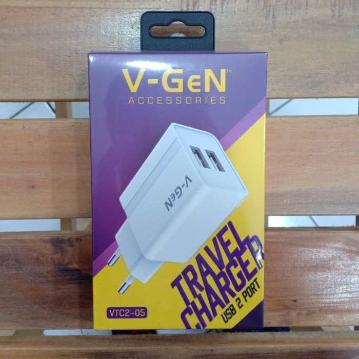 [COD] TRAVEL CHARGER VGEN VTC2-05 USB 2 PORT ORIGINAL