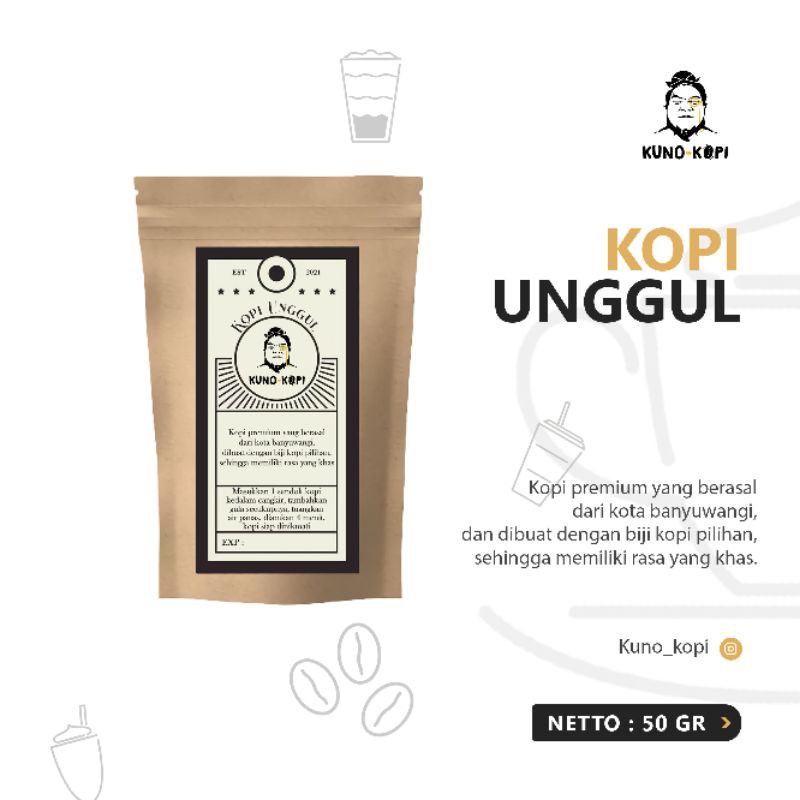 

Kopi Unggul Premium (robusta) Murah 9000 (50gr & 200 gr)