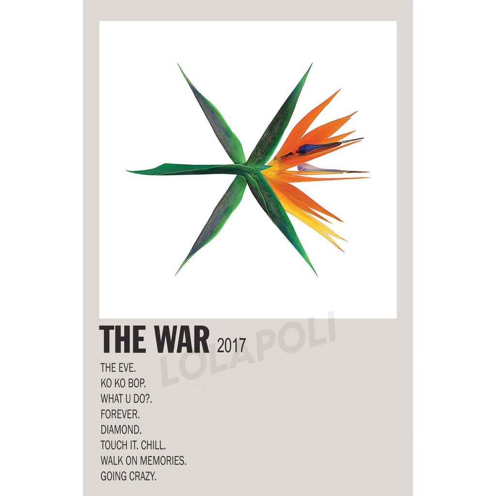 Poster Cover Album K-Pop The War - EXO