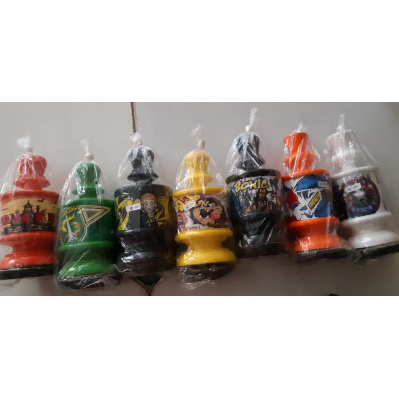 Pion Kayu Waterdecal Motif Lovebird Pleci