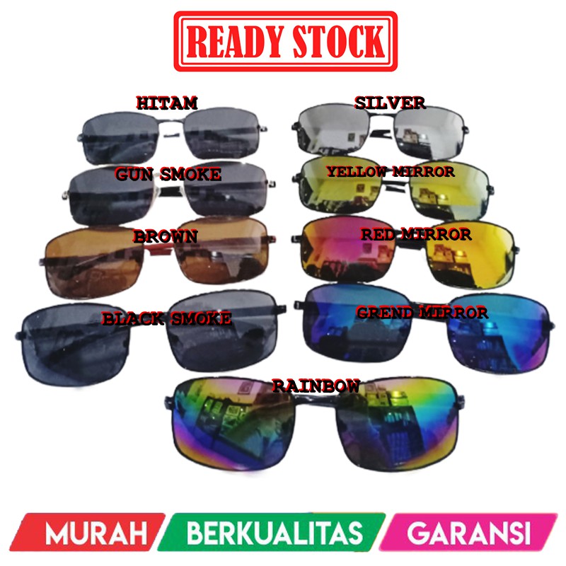 Kacamata Hitam Fashion Pria Wanita Kacamata Fashion Retro Mirror Sunglasses