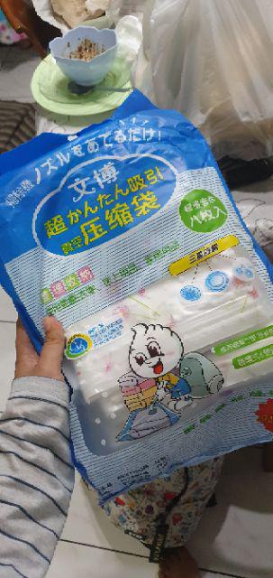 Wenbo Vacuum Bag Isi 8 + Free Pompa Manual