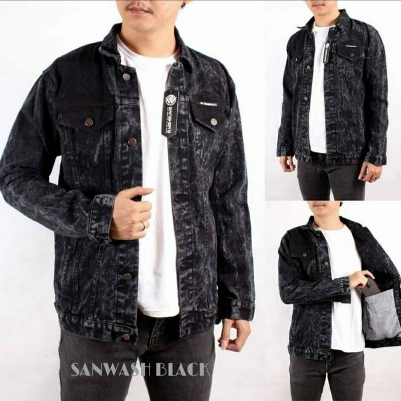 Jaket Jeans Sanwash Pria Original / Jaket Sanwash Jeans pria