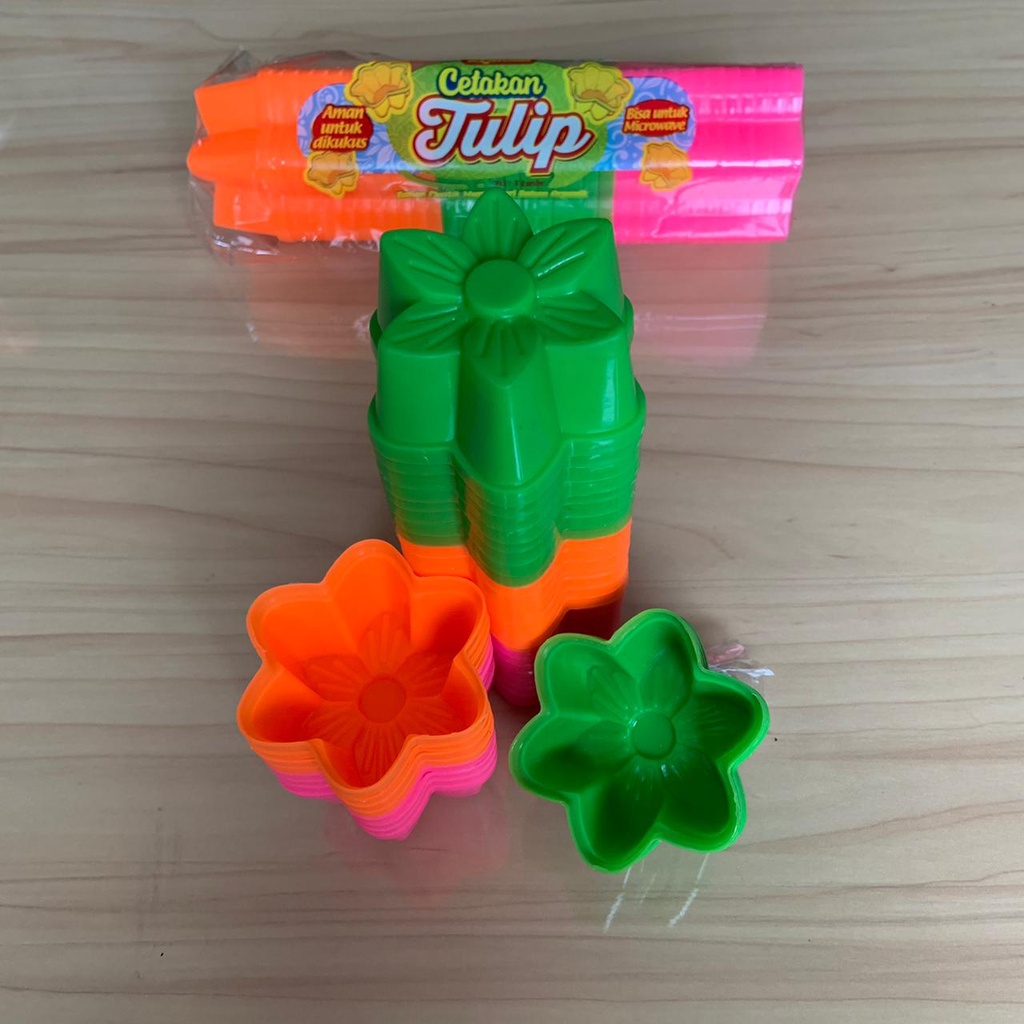 Cetakan Kue Agar Ager Loyang Mini Cup Jelly Coklat Puding Cake Mold Tulip Isi 12pcs