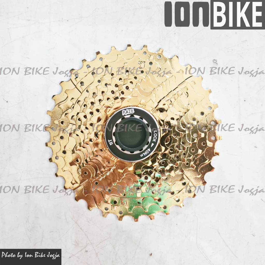 cassette sprocket raze GOLD 10 speed 11-34 T - sproket casette cassete freewheel 10sp sp 1134T 11-34