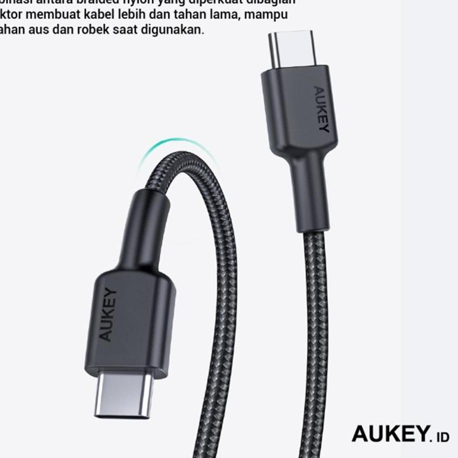 Kabel Aukey CB-CD37 USB C To C 3A 3M (NO PACKING & NO WARRANTY)