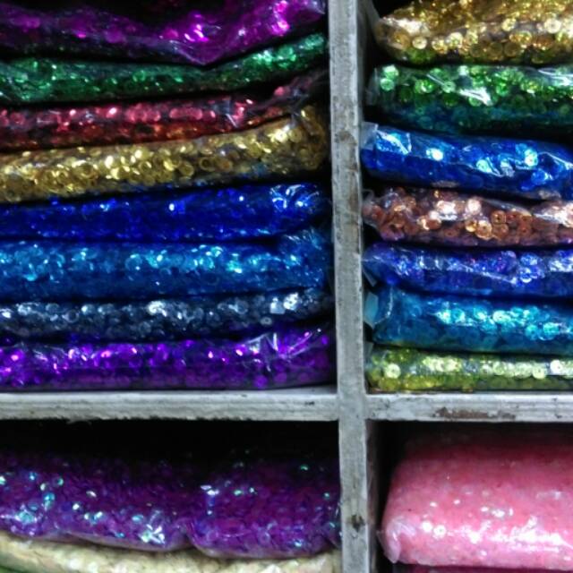 Motek payet gepeng baju hiasan aksesoris