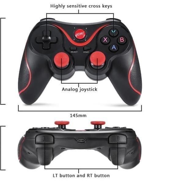 Jual GAMEPAD X3 JOYSTICK Bluetooth WIRELESS SMARTPHONE ANDROID HOLDER