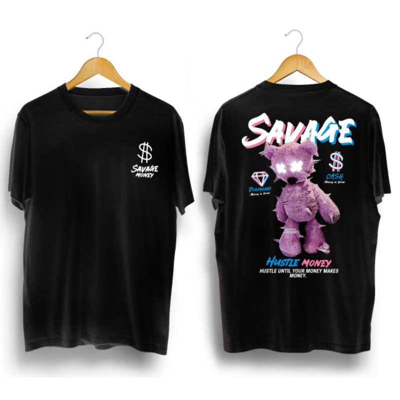 kaos pria/SAVAGE BEAR/kaos distro