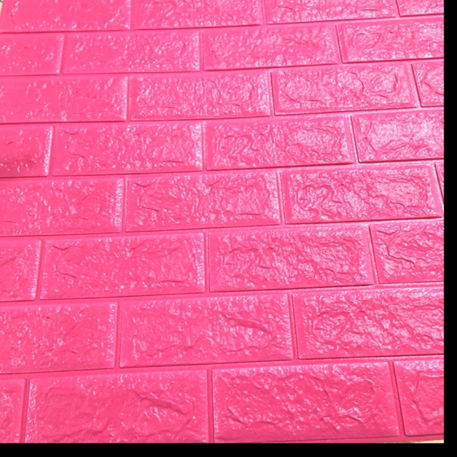 Wallpaper 3D Foam Brick Bata Pink Fanta