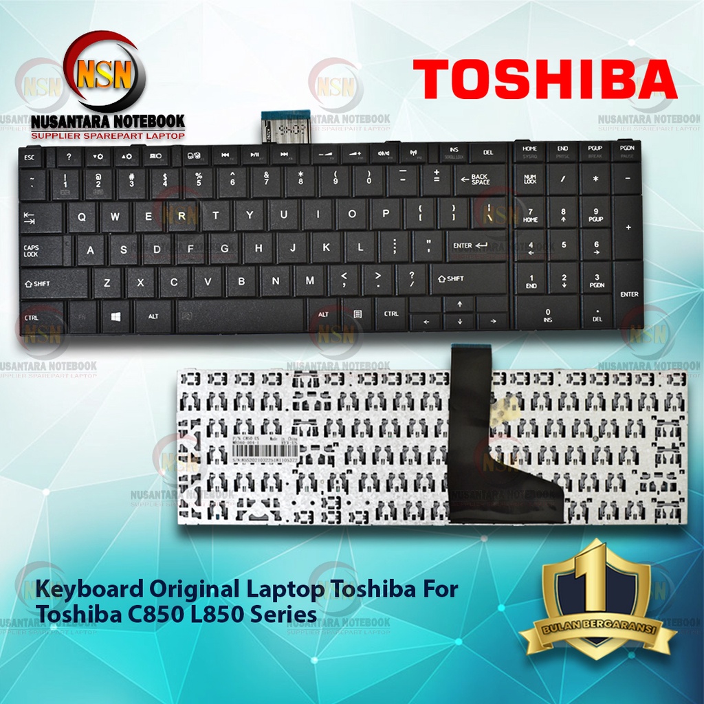 Keyboard Laptop Toshiba C850 L850 SERIES