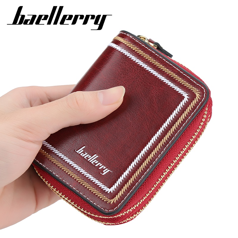 BAELLERRY D3228 Dompet Kartu Wanita Dompet Kunci Bahan Kulit PU Leather Premium WATCHKITE WKOS