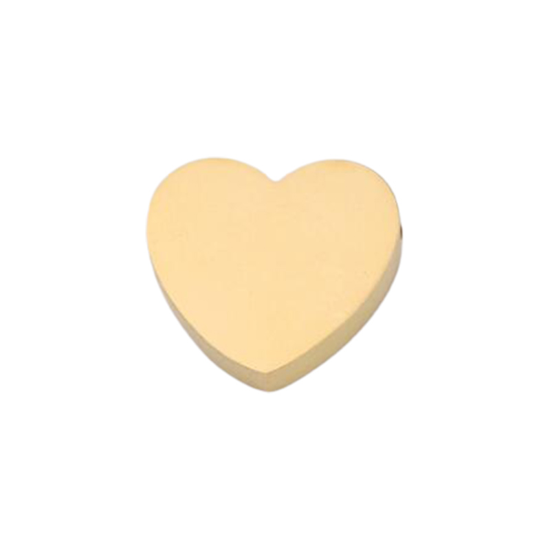 1Pcs Golden Peach Heart-Shaped Spacer Beads Loose Bead