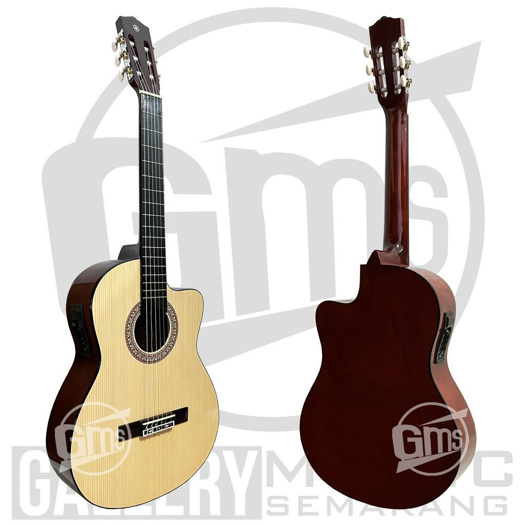 Gitar Klasik Elektrik Cutaway Nylon C315 Tanam Besi Gitar Klasik Elektrik Cutaway