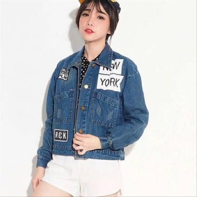 Jaket Jeans Wanita Crop Series All Size