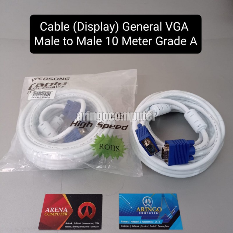 Cable (Display) General VGA Male to Male 10 Meter Grade A