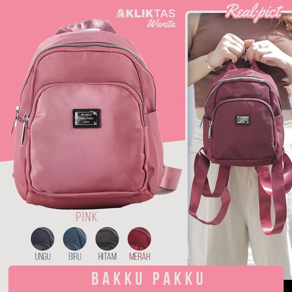 [KLIKTAS] Tas ransel wanita korean bag import terbaru Bakku pakku CC 9101 backpack perempuan kekinian murah