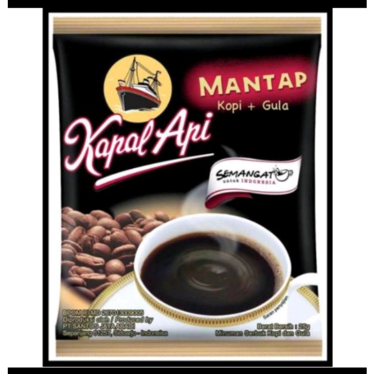 Kopi Kapal Api Mantap 12 x 25gr