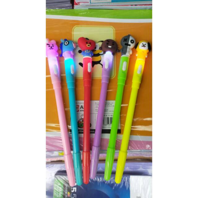 

Pen Lucu lampu BTS 21 isi 12 pcs