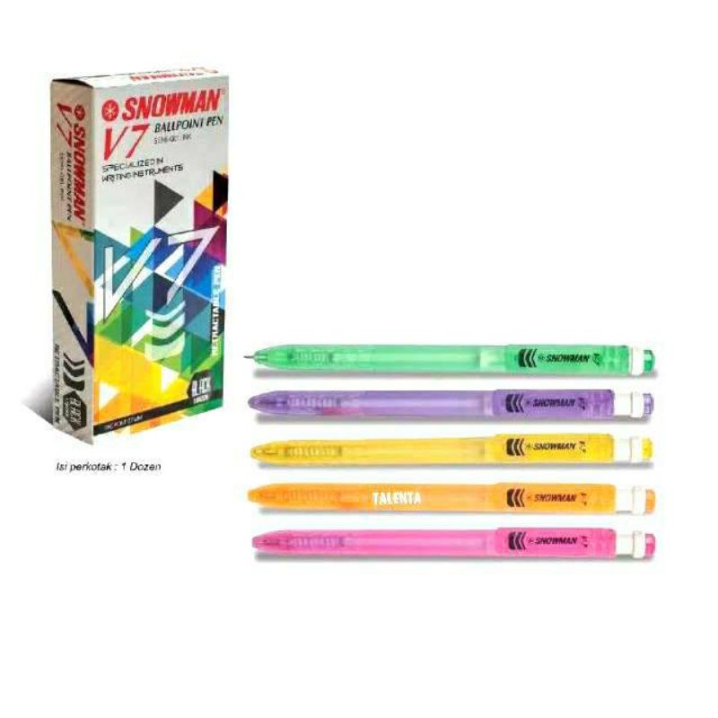 

Pulpen Snowman V-7 / (1pak/12pcs)