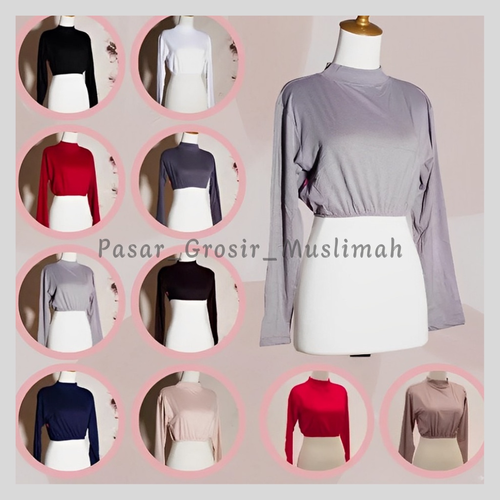 MANSET INDIA CROP TOP KAOS RAYON PREMIUM LENGAN PANJANG TURTLENECK | MANSET INDIA CROP TOP KAOS RAYON XL (51-60) MANSET SETENGAH BADAN MURAH BISA COD//PGM