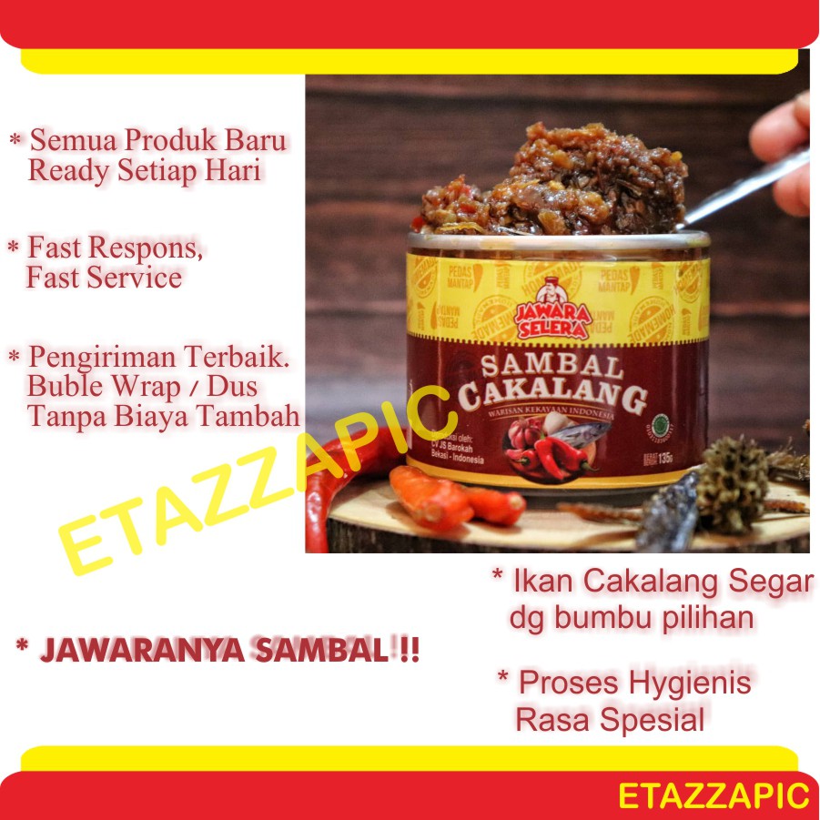 

Sambal JAWARA SELERA Cakalang 135 Gram Sambel Cakalang Sambal Ikan Cakalang Extra Pedasss