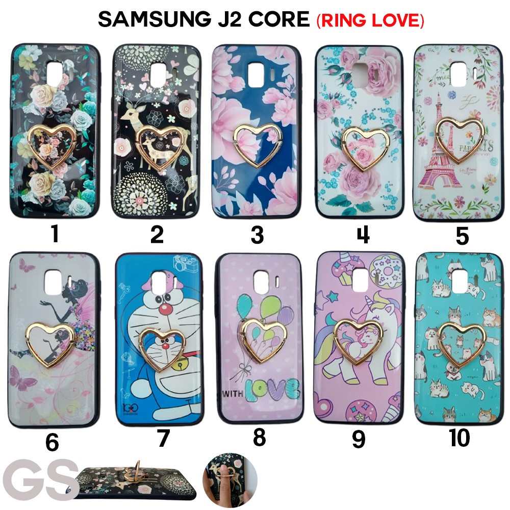 Paket Murah casing J2 CORE Hardcase Fuze casing ring love 3d flower korea style mix