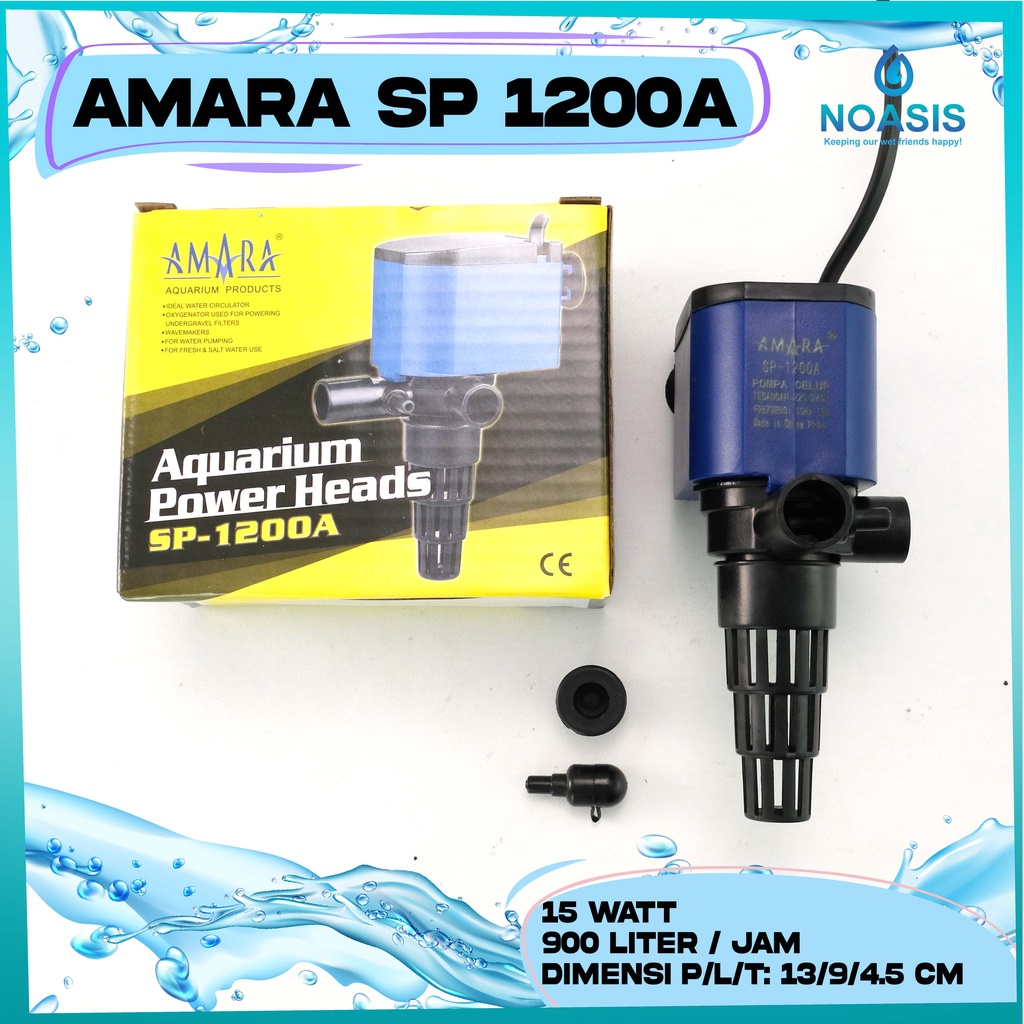 POMPA AIR CELUP AQUARIUM AMARA SP 1200 A SP 1200A SUBMERSIBLE PUMP