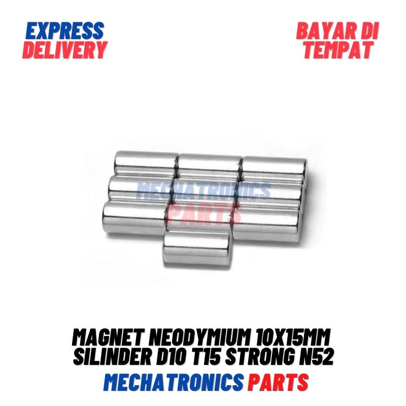 Magnet Neodymium 10x15mm Silinder D10 T15 Strong N52