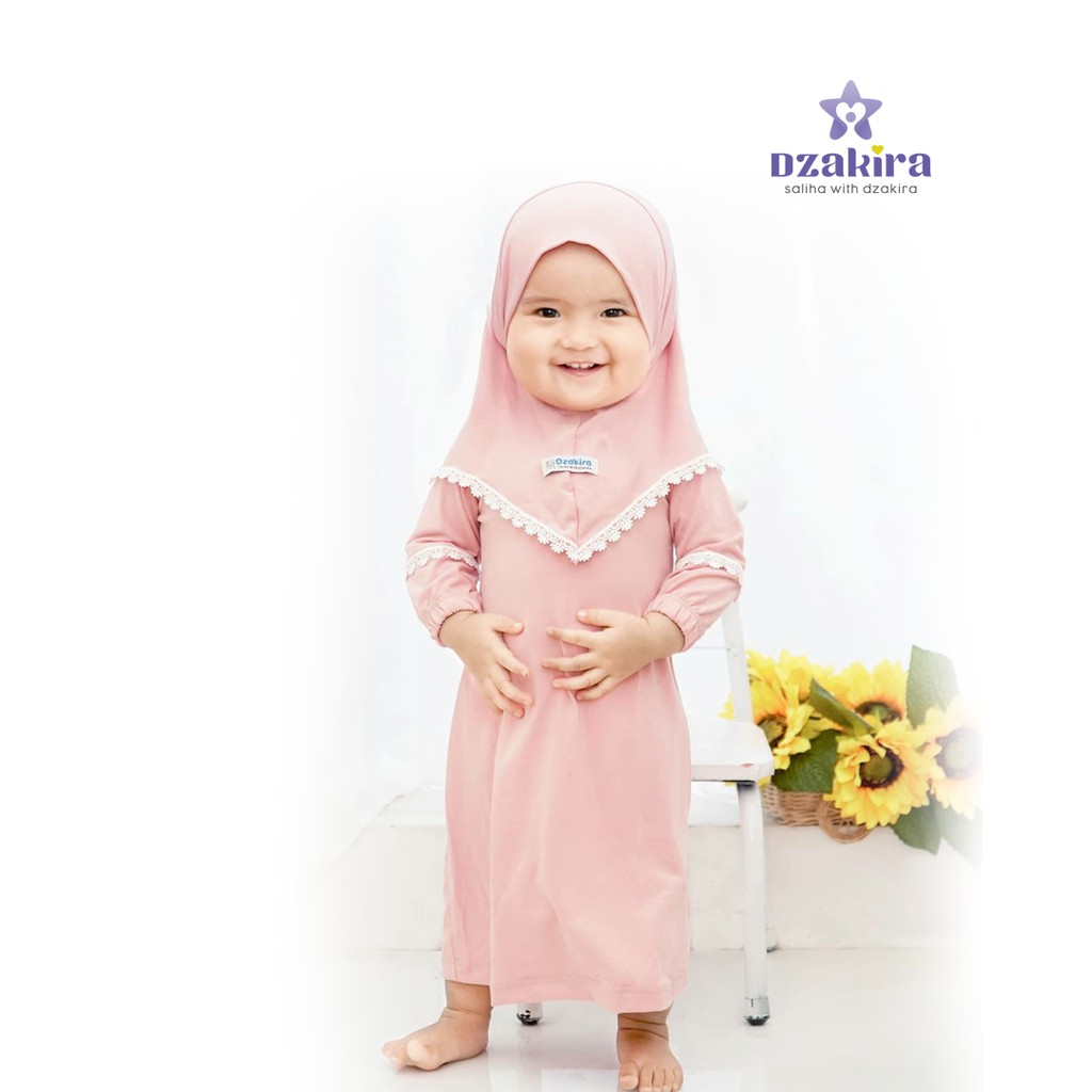 GAMIS BAYI 0-3thn RENDA KAIRA DUSTY PINK TWIST ORIGINAL by DZAKIRA