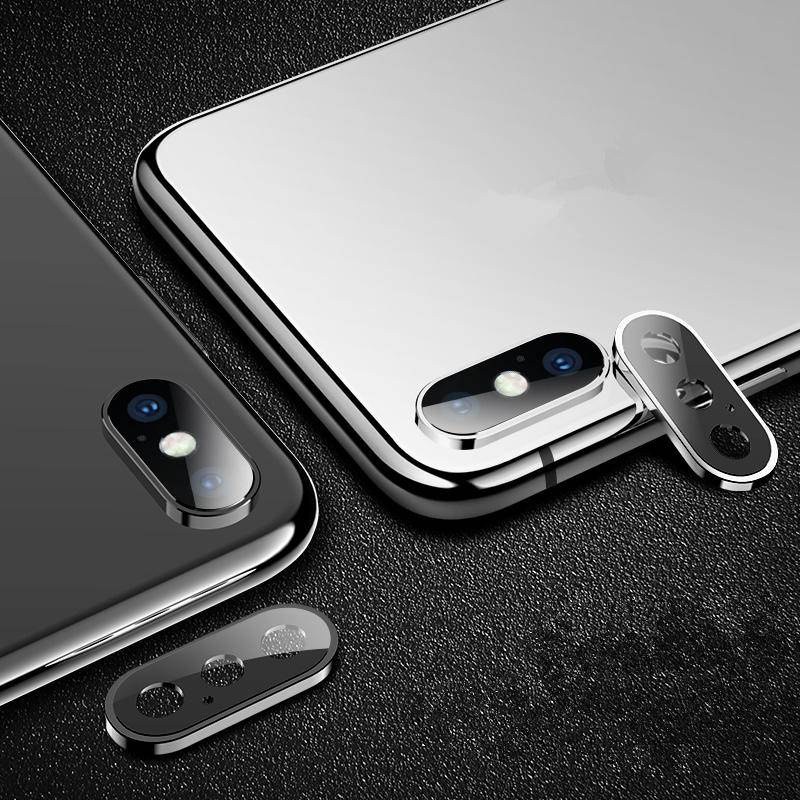 Pelindung Lensa Kamera Bahan Kaca Metal Untuk iPhone X XS Max XR