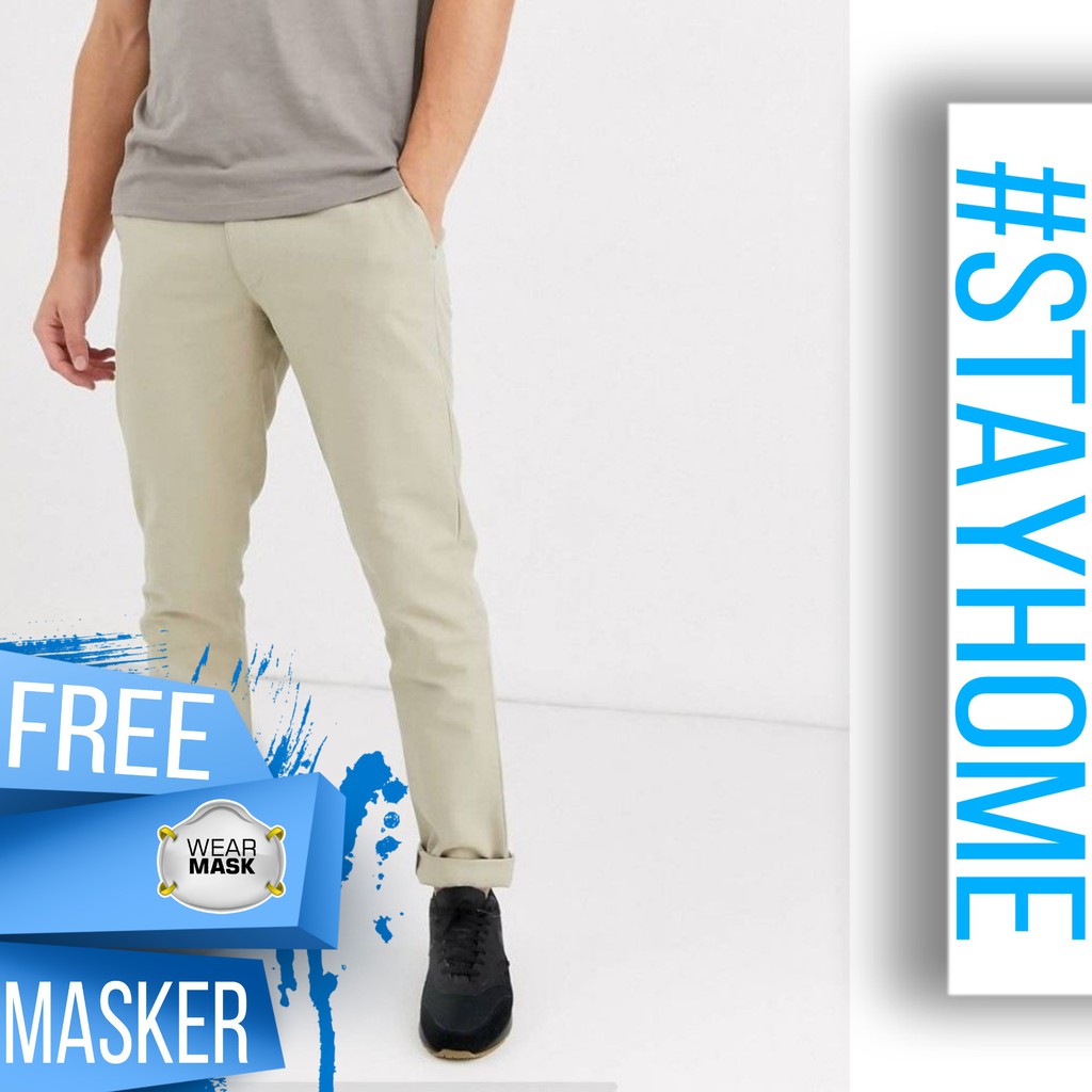 Hipster celana  CHINO  SIZE BESAR warna  CREAM  Shopee Indonesia