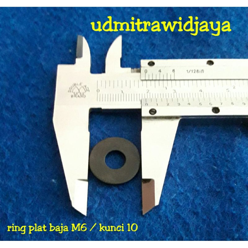 Ring plat baja 6mm kunci 10 / ringplat baja m6 / ring plat baja M6 lebar / ring plat m6 baja