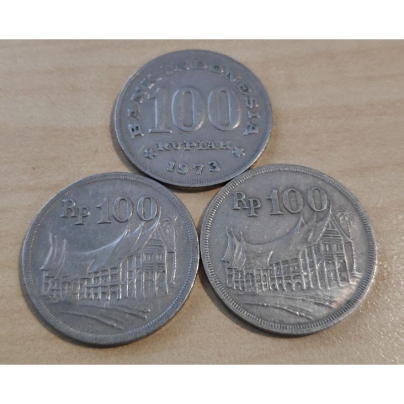 Uang Logam 100 Rupiah Tebal Emisi Th.1973