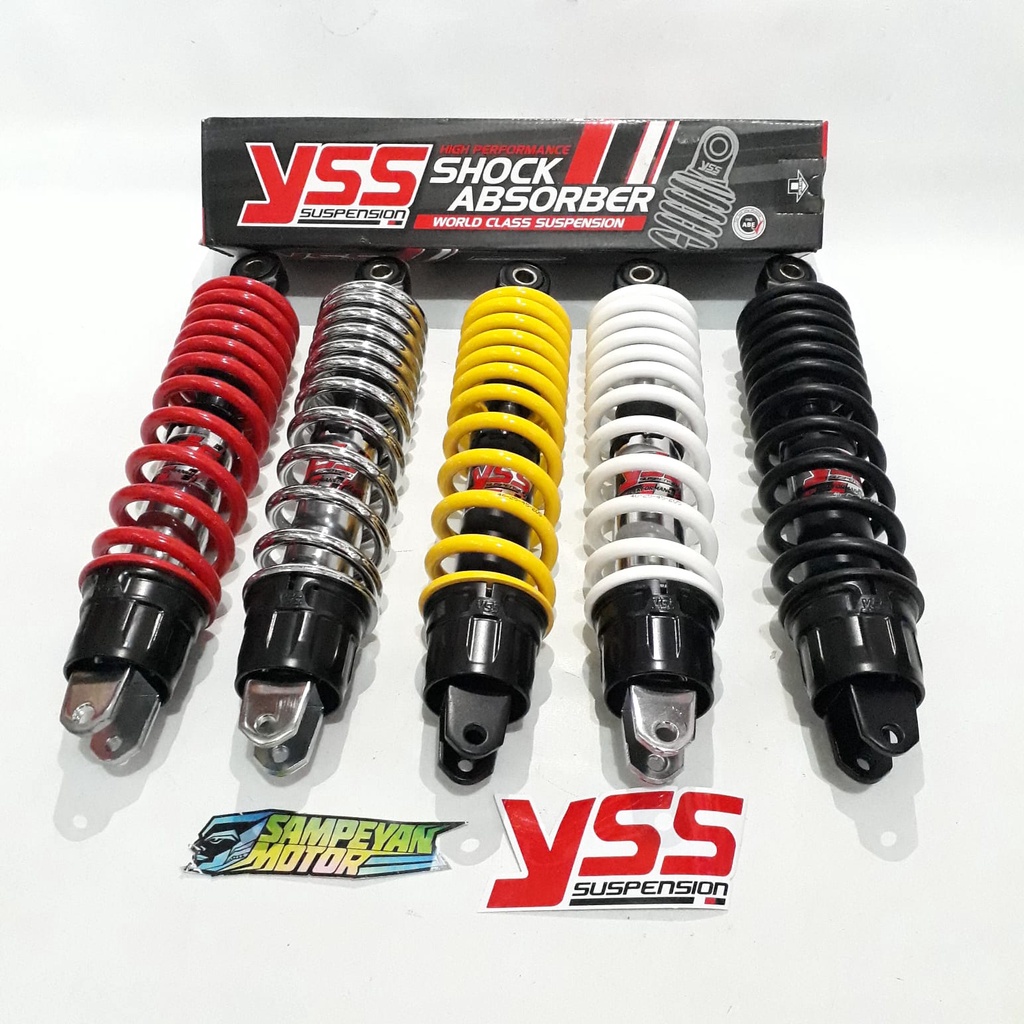 Shock Sok Skok Belakang Matic YSS Pro-Plus 300mm 330mm Merah Kuning Hitam Chrome Putih
