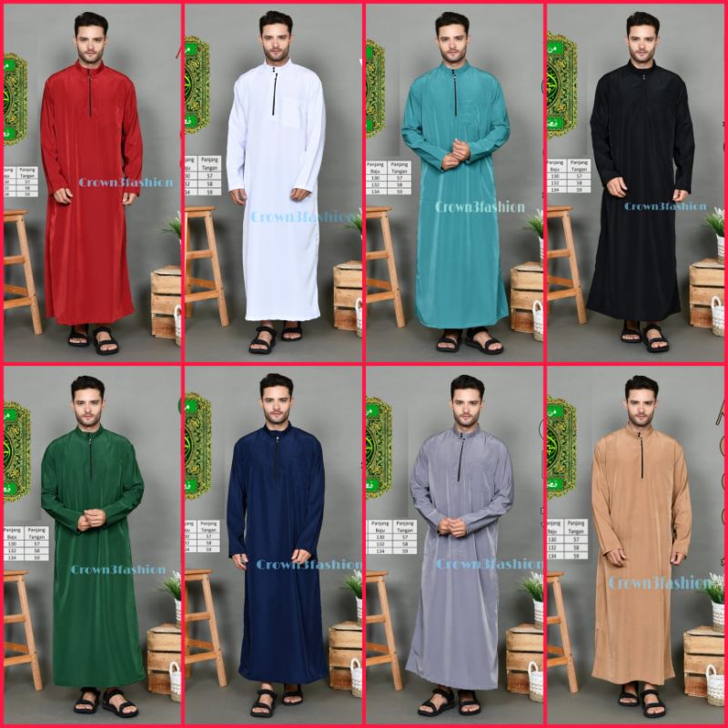 Jubah Muslim Saudi Pria Modern Terbaru * Bisa COD