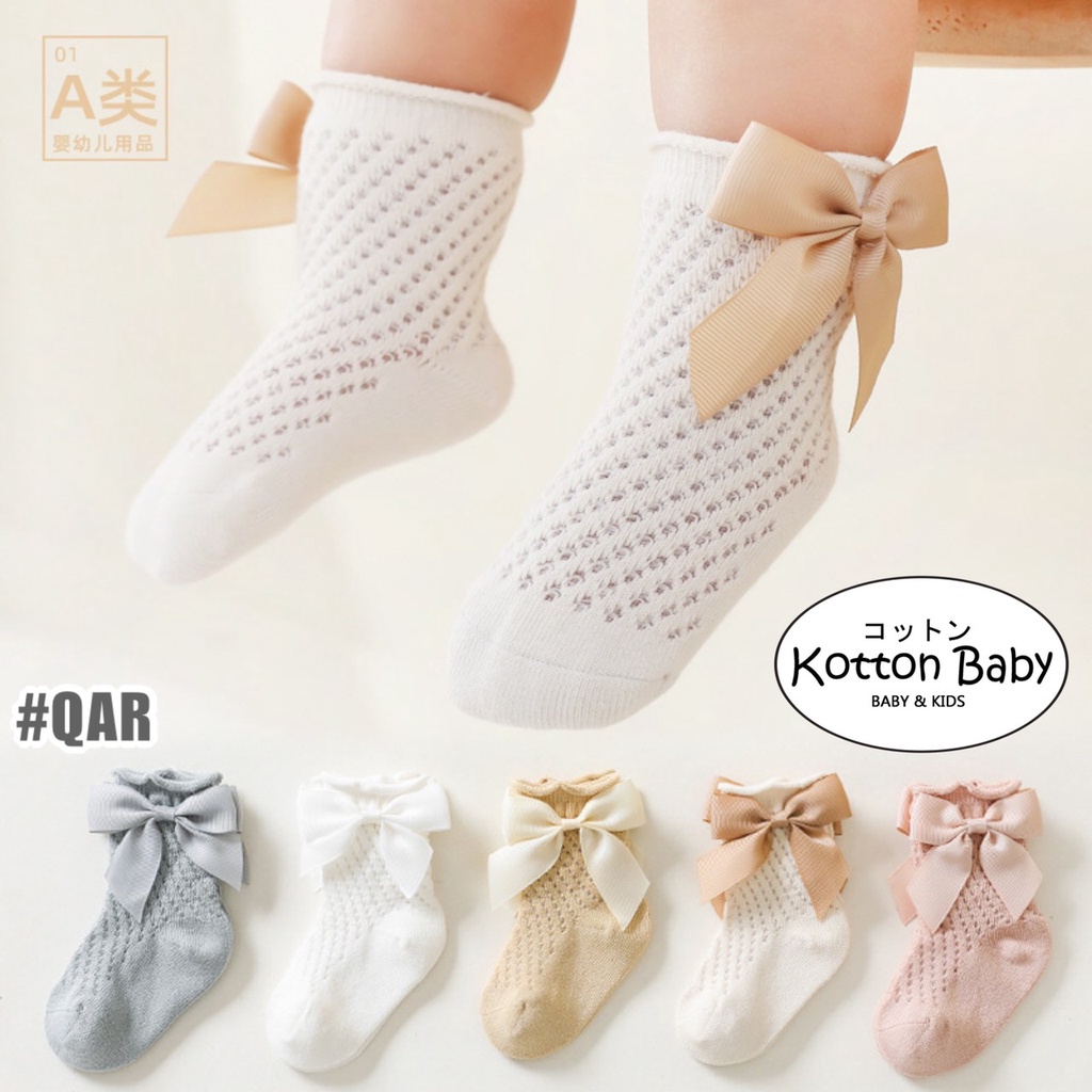 0-3 thn | KAOS KAKI BAYI ANAK IMPOR NEWBORN SOCKS PEREMPUAN catalog QN QAR