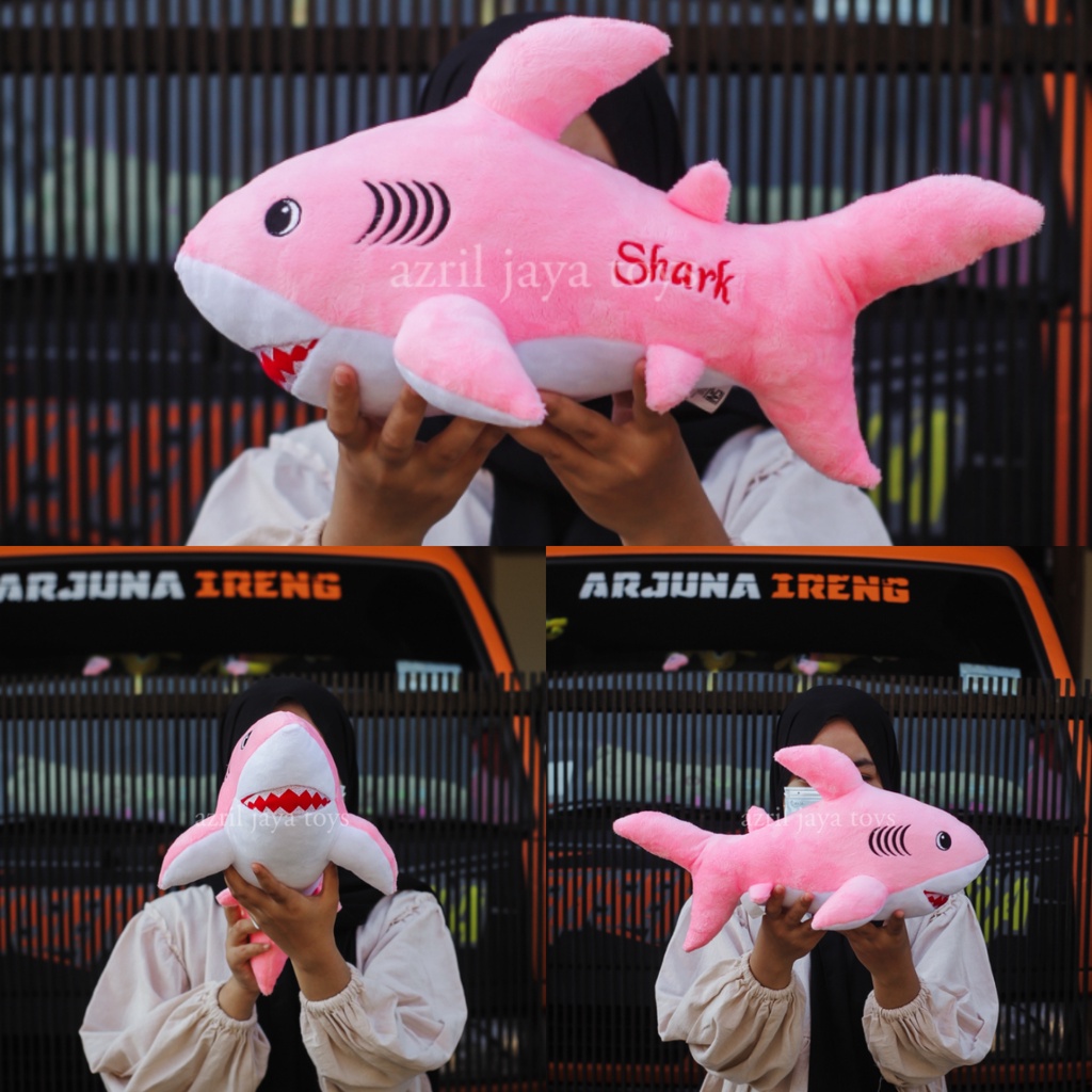 Boneka Hiu Shark Jumbo Imut Lucu Murah Bahan Halus Dan Empuk Standar SNI