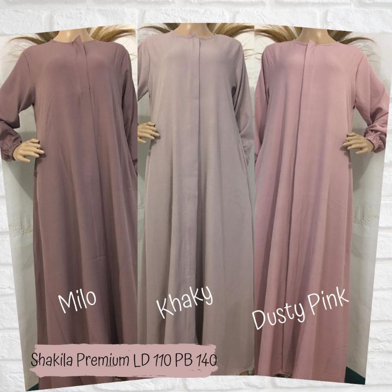Abaya Polos Kain Shakila Grosir