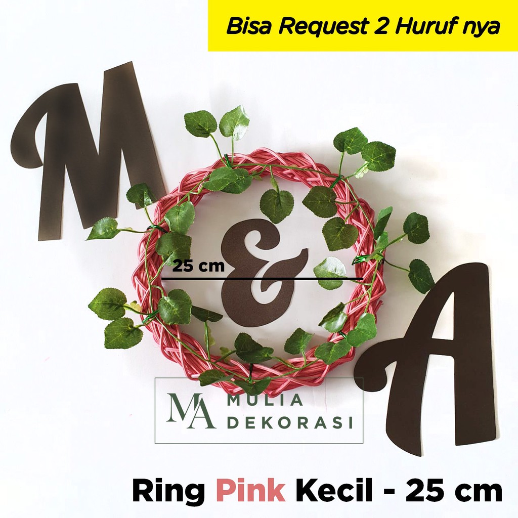 Lingkaran Rotan Dekorasi Ring Rotan Backdrop Hiasan Bunga dan Daun Rambat Nikahan Wedding Lamaran